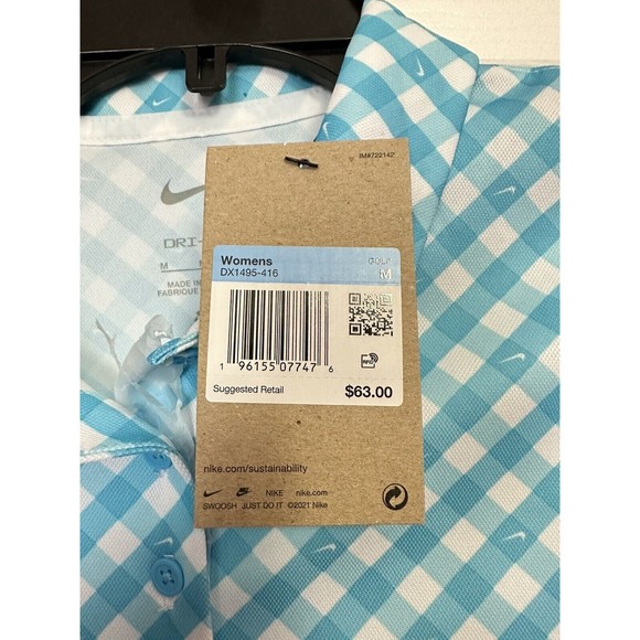 Nike Dri-FIT Victory Womens Short-Sleeve Golf Polo Size Medium DX1495-416 NEW - Picture 4 of 4
